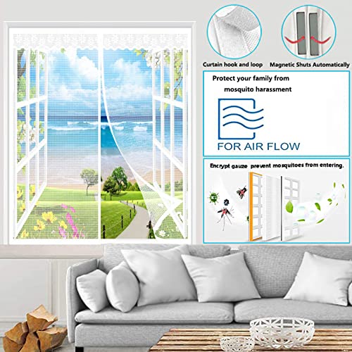 Mosquitera para ventana magnética de 120x190cm para acabar con las moscas en casa 4
