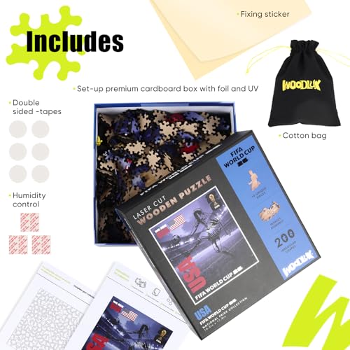 Image of FIFA 2026 Trophy Series - Wooden Puzzle for Adult, 5MM Thick, Creative Collectible Gift for Fans, Officially Licensed Product (WA USA-200, 200Pcs)