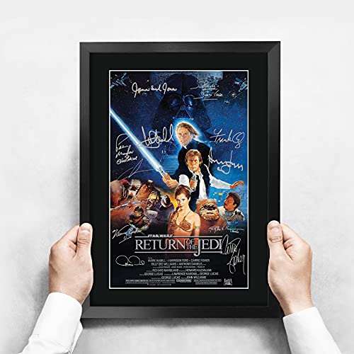 HWC Trading Star Wars Return Of The Jedi A3 Gerahmte Signiert Gedruckt Autogramme Bild Druck-Fotoanzeige Geschenk Für Filmfans
