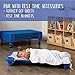 ECR4Kids Streamline Cot, Ready-to-Assemble, Toddler Size, Classroom Furniture, Blue, 6-Pack
