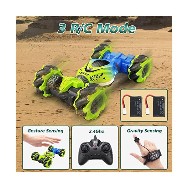 Pristar Ferngesteuertes Auto fÃ¼r Kinder, 4WD RC Drift Stunt Car Ferngesteuertes Auto mit Handsteuerung 2,4 GHz Stunt Drift Spielzeug Weihnachten Geschenke fÃ¼r 6 7 8 9 10 11 12 JÃ¤hrige Jungen MÃ¤dchen – Bild 4