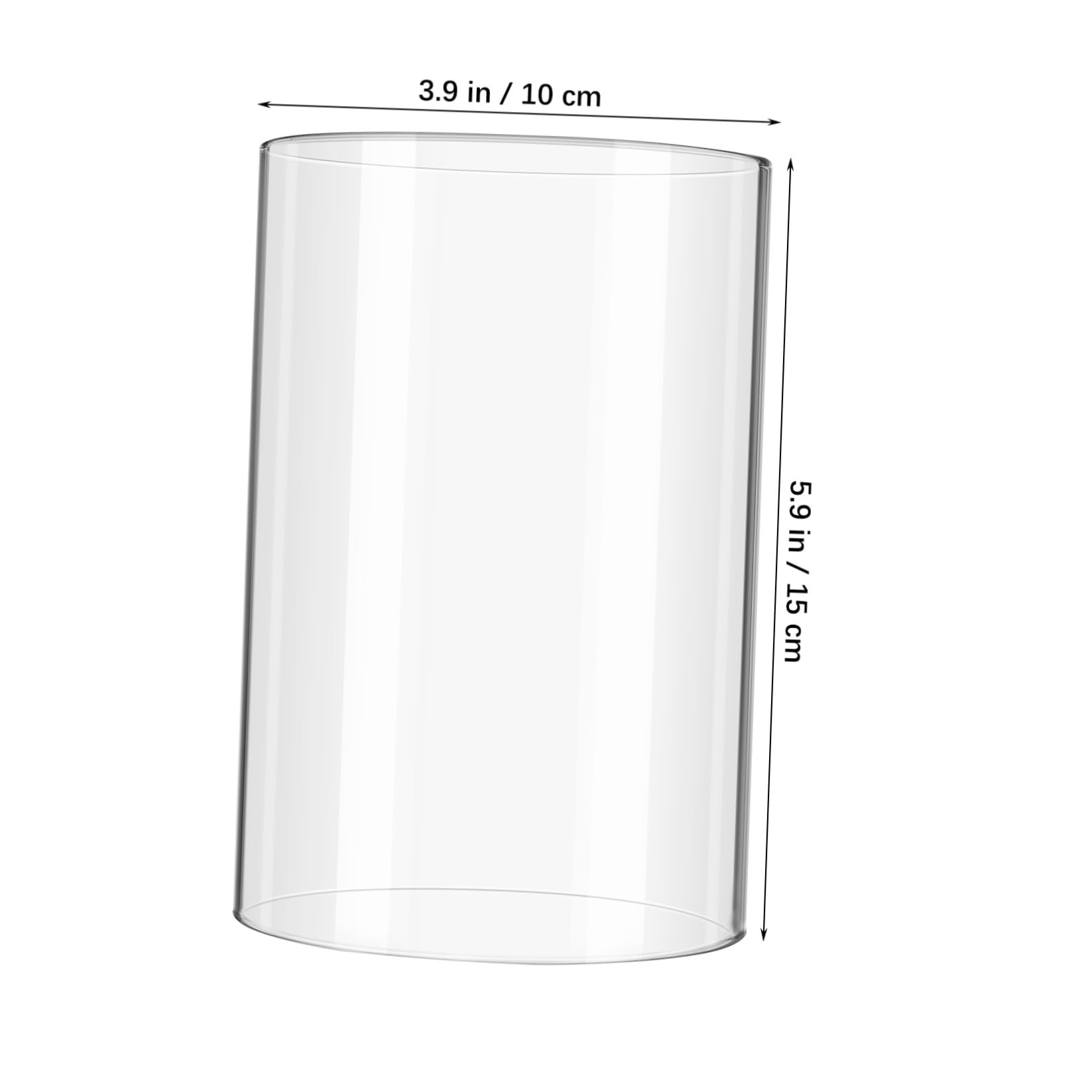 2pcs Bougeoirs en Verre Cylindriques Transparents pour Bougies Piliers, Design Simple et Élégant, Résistant Vent, pour Décoration et DIY