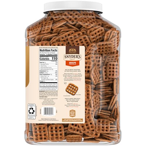 Image of Snyder's of Hanover Pretzel Snaps, 46 Oz Canister