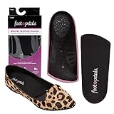 Foot Petals, PowerStep - Plantilla de 3/4 de longitud para fascitis plantar, soporte de arco, alivio del dolor de pie y arco para mujeres