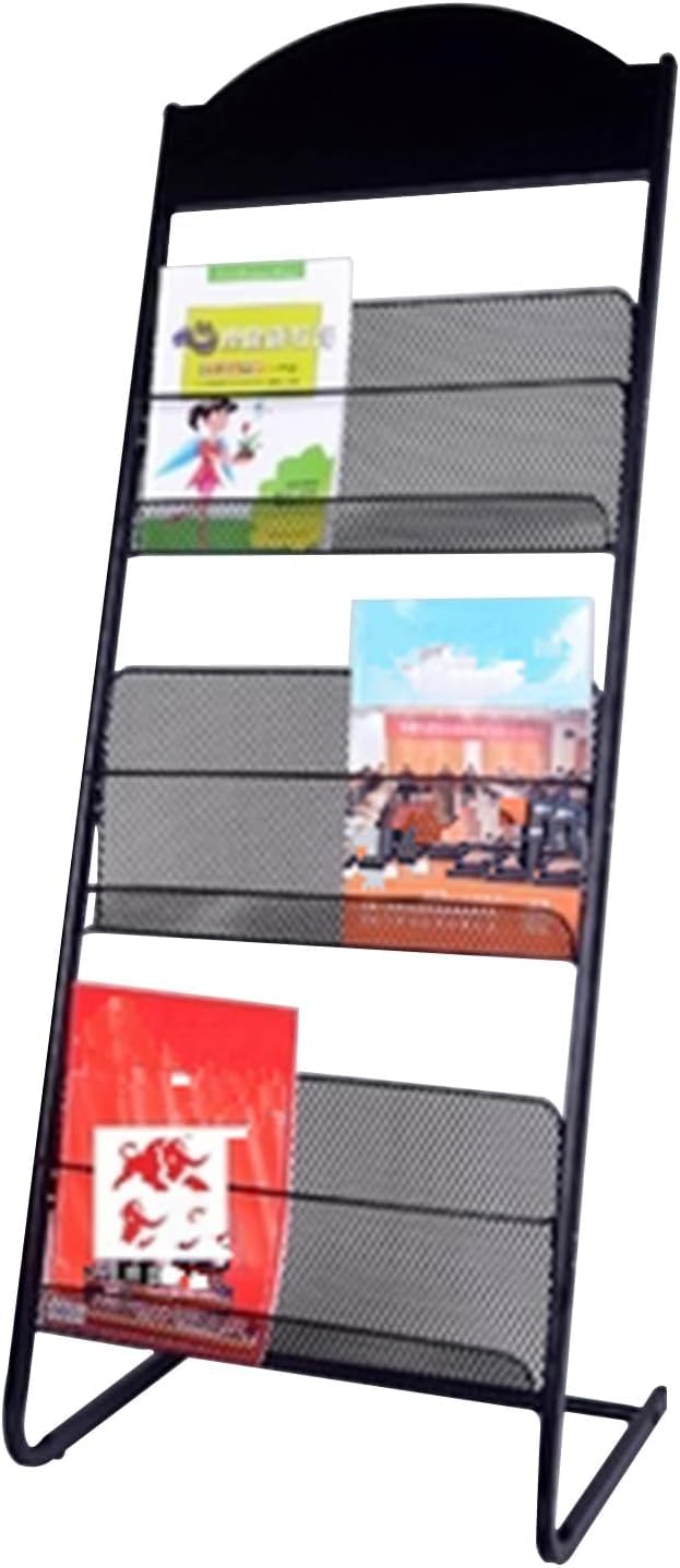 Estantes de periódicos y revistas Estante de almacenamiento de revistas, estante de archivos comercial, estante de acero for fotos de carteles for área de recepción, vestíbulo de hotel, espacio públic