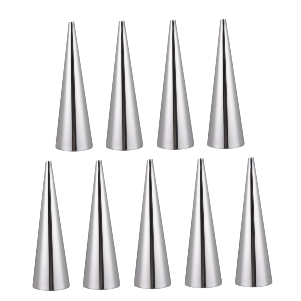 CIYODO Conical Shaped Croissant Moulds 9pcs Stainless Steel Bread Baking Molds Bread Making Supplies
