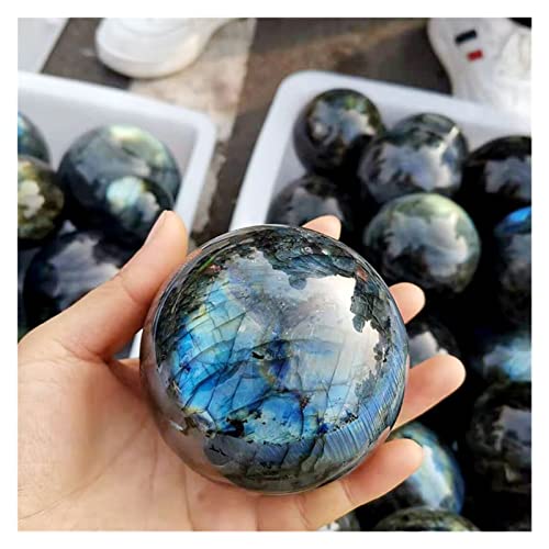100% natural labradorite bola de cristal de alta qualidade cura labradorite pedra lustrosa bola de c