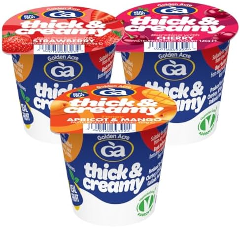 GOLDEN ACRE Thick and Creamy Yogurts 150g (Pack of 20 Yogurts in 3 Mixed Flavours)