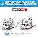 Car Battery Terminal Connectors, 2Pcs 4 Way Quick Release Disconnect Battery Terminals, Positive Negative Battery Cable Ends for SAE/JIS Type A Posts, Universal for Cars, Vans, Trucks (Silver-1)