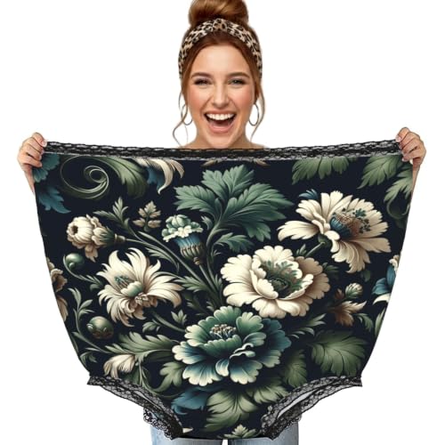 Culotte surdimensionnée pour grand-mère Augenstern cadeau gag rigolo noir floral