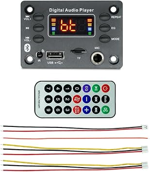 12V MP3 Player Decoder Board Bluetooth 5.0 Car FM Radio Module TF USB 6.5mm WMA Player Decoder