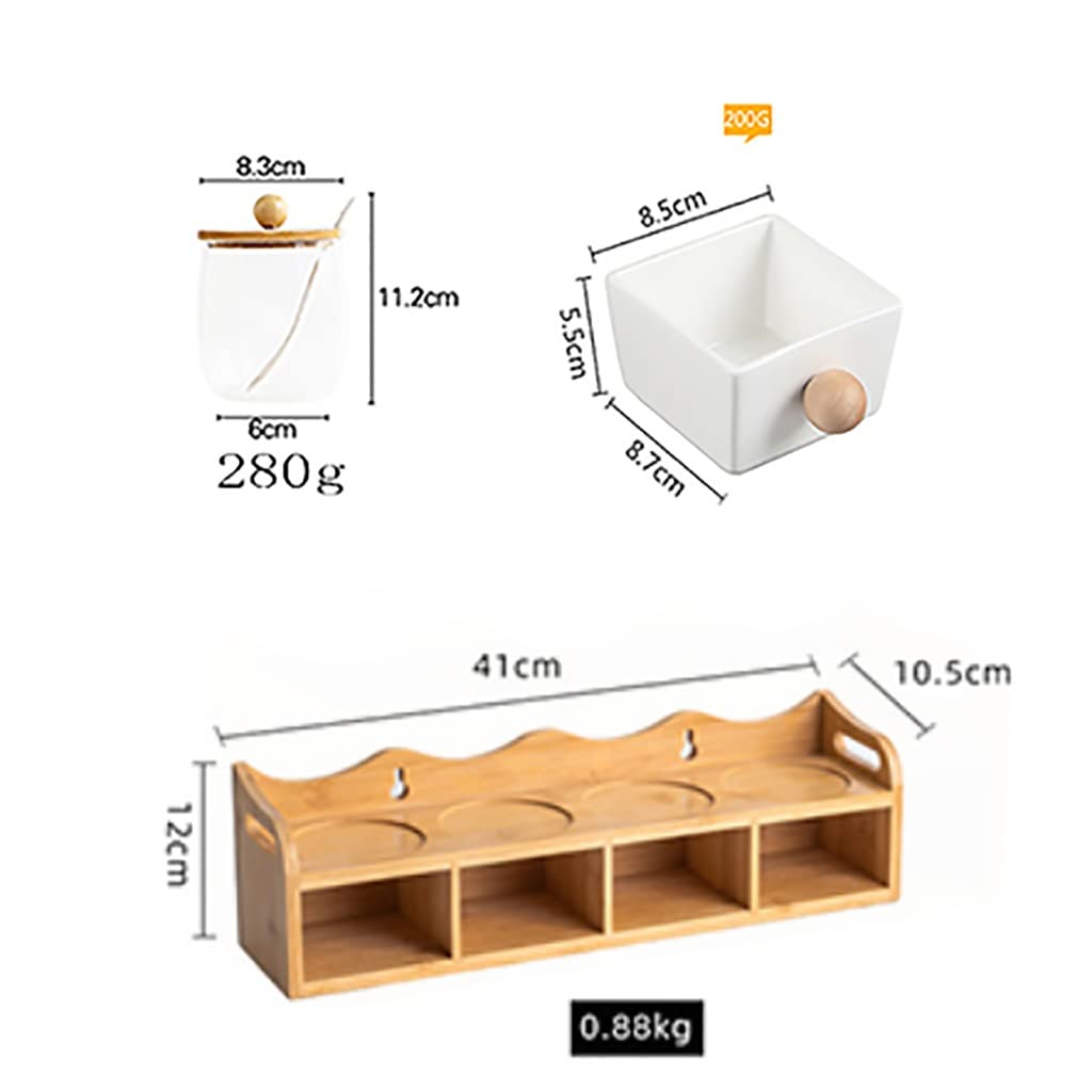 Gewürzdosen-Set aus Glas im europäischen Stil mit Tablett – Küchenaufbewahrung für Gewürze, schwarzen Tee und Salz – perfekt zum Verschönern und Verbessern Ihres kulinarischen Erlebnisses