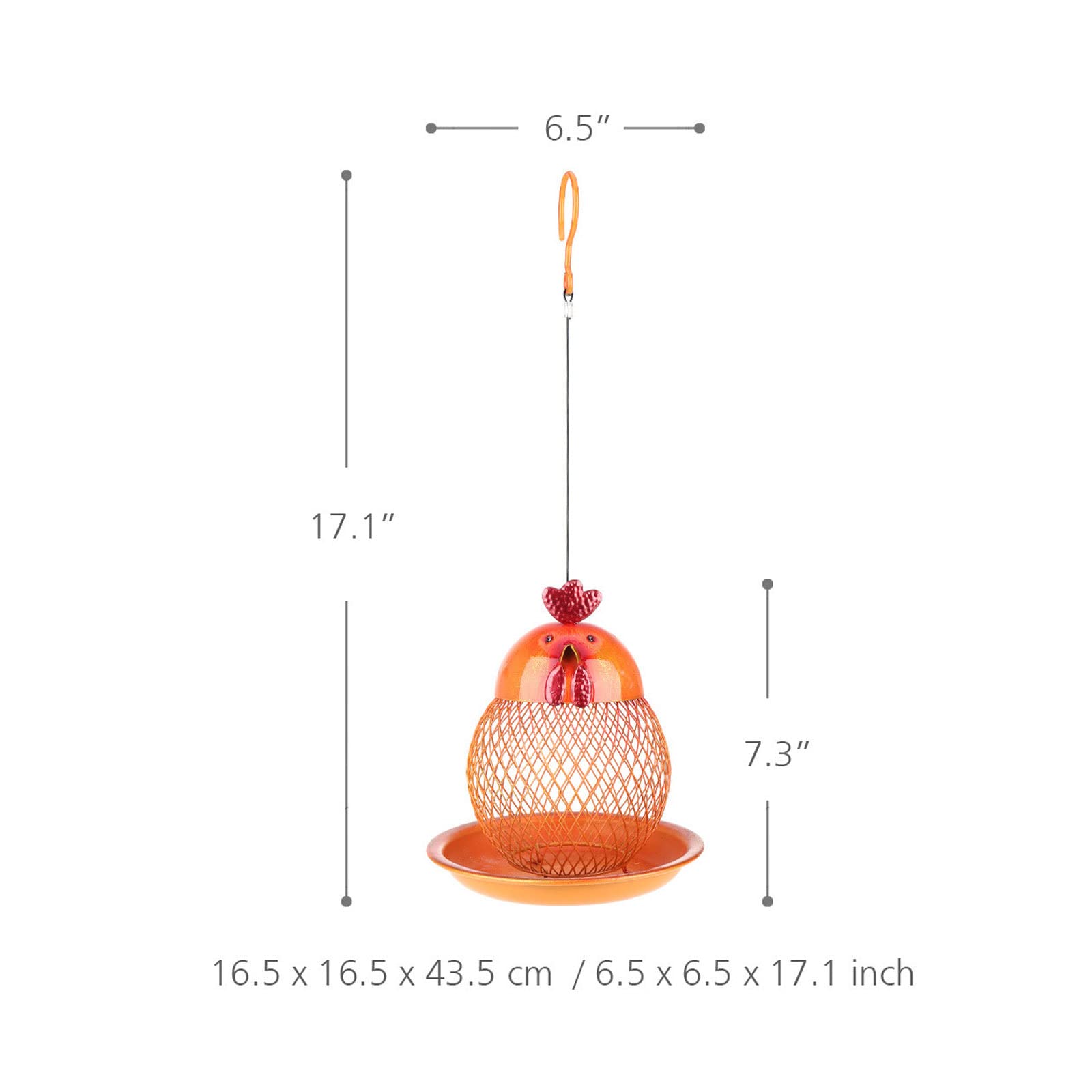 Mangiatoia per Uccelli da Esterno con Ventose Mangiatoia Uccellini da Esterno Mangiatoia Uccelli Selvatici Esterno Trasparente,Orange