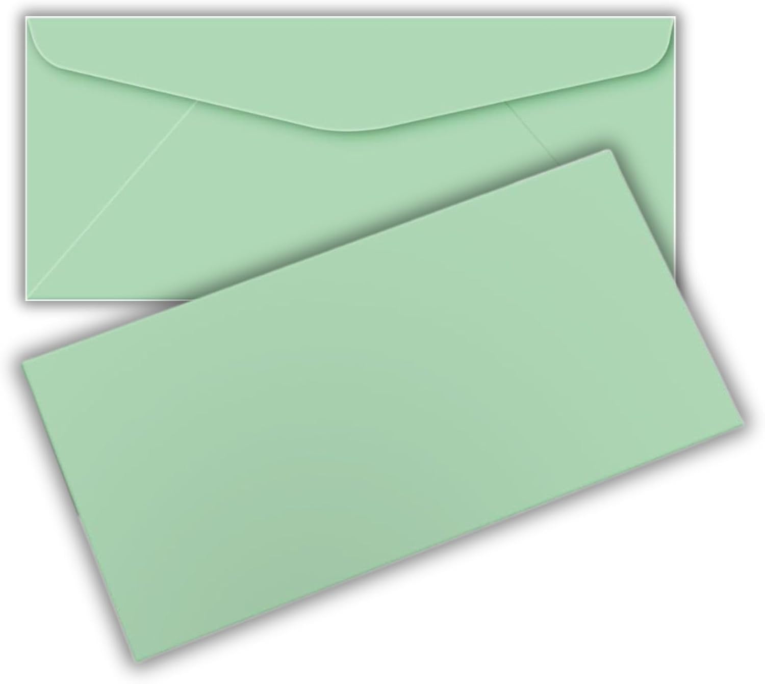 Envelopes No. 10 (4 1/8” x 9 1/2") Gummed Sealing, Standard Mailing Envelopes 100 Pcs. Per Pack. (Green)