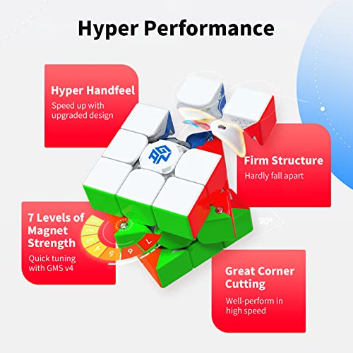 Gan 356 I 3 Stickerless Speed Cube, 3X3 Smart Cube 356 I3 Gans Magnetic Cube Intelligent Tracking Timing Movements Steps With Cubestation App Gan Cube Puzzle Toys(Gan Robot Not Included) #TOP1