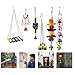 Lot de 6 Jouets pour Oiseau pour Perroquet, Oiseaux Jouet à Mâcher Balançoires Jouets Suspendus à Jouet Pont Échelles, Jouet Suspendu Cloches pour perroquets, perruches, Oiseaux inséparables