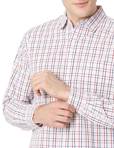 Image of Amazon Essentials Men's Regular-Fit Long-Sleeve Casual Poplin Shirt, Button Front, Business Casual, Collared