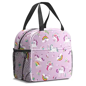 DIOLOUE Insulated Lunch Bag for Women/Men,Reusable Lunch Bags,Lunch Box Cooler Bag, Leakproof Thermal Cooler Sack Food Handbags,Cute Lunch Box Bags for Work Office Picnic or Travel