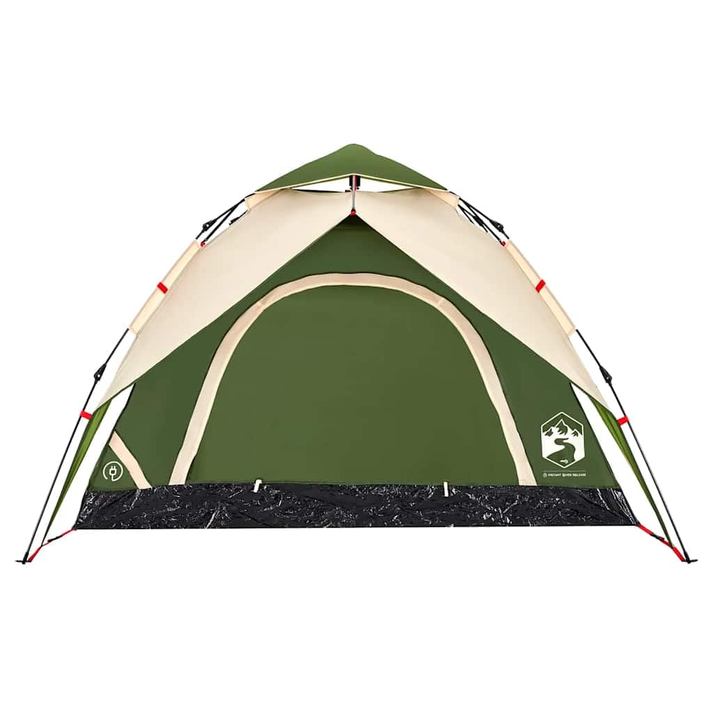 Kuppelzelt Campingzelt Personen Blau mit Quick-Release-System, wasserdichtes Polyester mit PU-Beschichtung, leichte Bodenplane, und E-Anschluss für Outdoor Festival Wandern