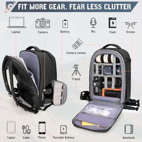 Mochila rígida impermeable para cámara DSLR con funda para laptop 15.6" miniatura 2