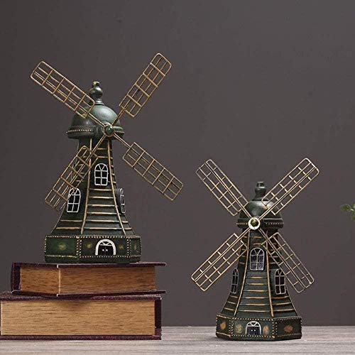 Gfdj Resin Windmill Ornaments Home Decor Holland Windmill Arts Crafts Creative Desktop Decor Handcrafted Dutch Windmill-A 27X13X33Cm(11X5X13Inch)-E_27X13X33Cm(11X5X13Inch)-C_27X13X33Cm(11X5X13Inch) #TOP5