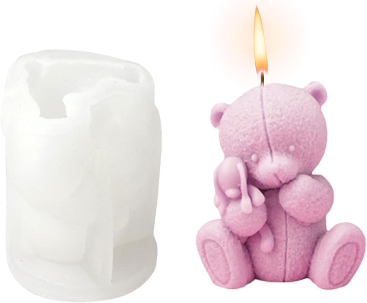 Silicone Candle Molds - Versatile DIY Molds for Various Candle Creations (Bear)