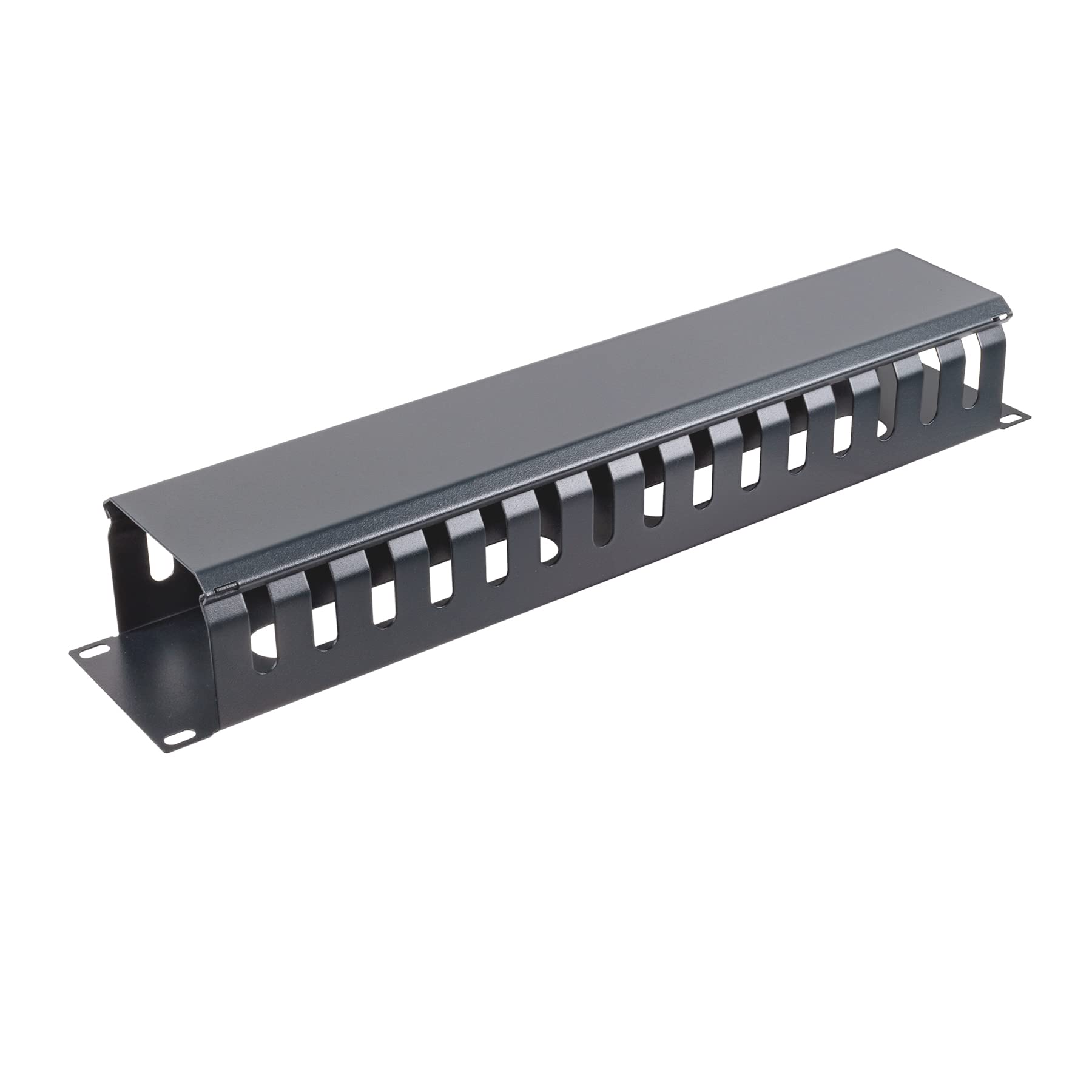 Aiten Data Organizador de Cables 2U Metálico con Tapa para Armario Rack 19”. Medidas: 480 x 68 mm