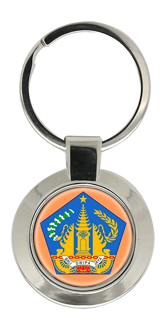 Giftshop Uk Unisex Silver Coloured Metal Bali (Indonesia) Key Ring