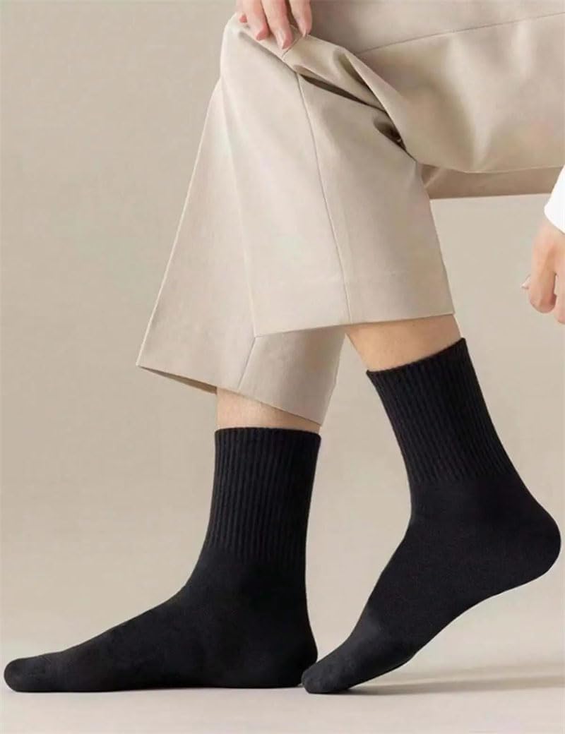 Dninmim Men's Cotton Crew Socks Soft Comfortable Multipack Casual Athletic Sports Socks 6 Pairs