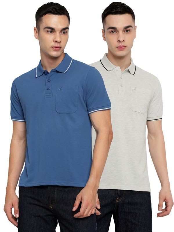 american crew Polo Collar T-Shirts with Pocket Combo Pack of 2-picture-20