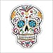 Autocollant en PVC moulé tête de mort mexicain 4 en PVC pour voiture, moto, PC, camping-car.