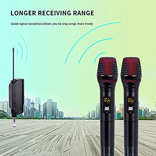Karaoke Microfoon, Dual Metal Handheld Microfoon Professionele Dynamische Microfoon AA Batterijen met oplaadbare… - Image 6