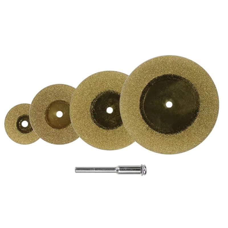 Ddyspan 5pcs Mini Diamond Cutting Disc for Rotary Tools Circular Saw Blade with 3mm Shank Mandrel