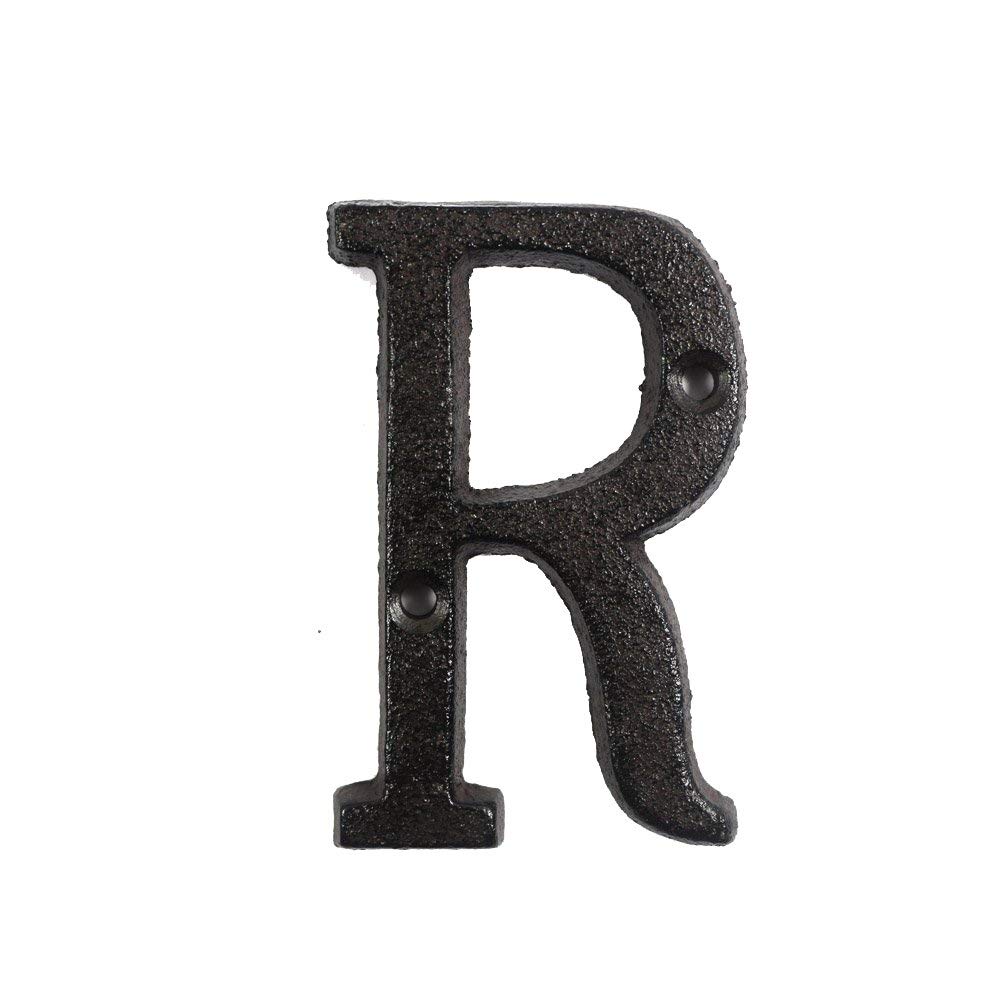 ausuky Cast Iron Retro Metal Alphabet Letters Numbers Sign Address Door Cafe Wall Decor A to Z,0 to 9 (R)