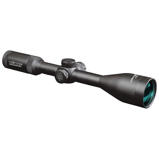 Konus 7190 3-12x50 riflescope - Low Profile turrets - Engraved/Ill. 30/30 Reticle - Sunshade