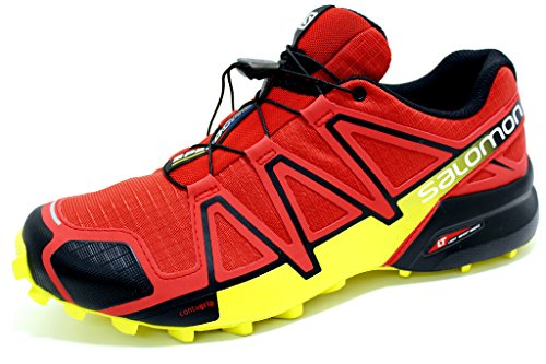 Salomon Speedcross 4 Chaussures de Trail Running Homme, Rouge (Radiant Red/Black/Corona Yellow), 43 1/3 EU