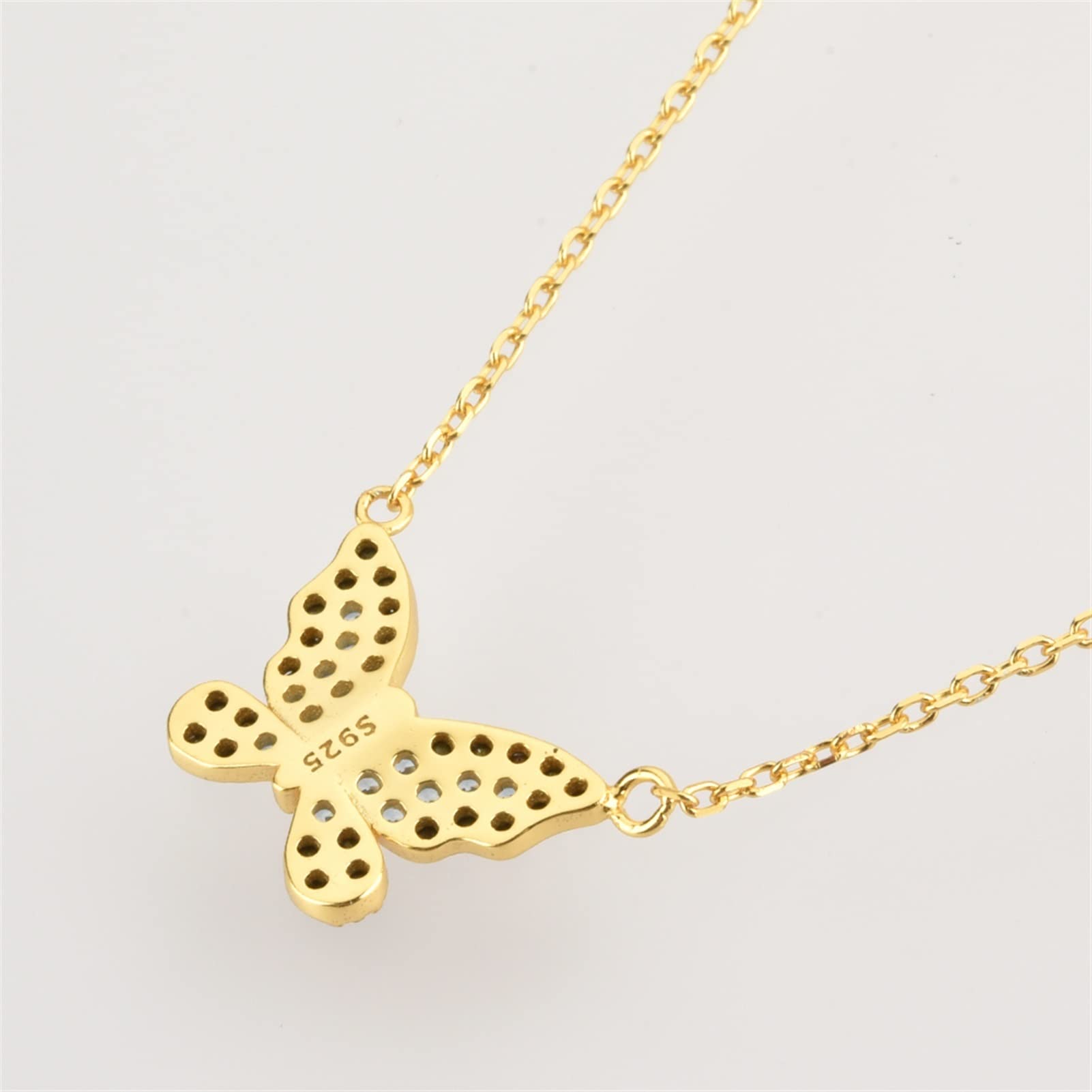 Collar con dijes Collar con Colgante Collar Mariposa Grande Colgante de Mariposa pequeña Collar de Cadena Larga Collar Elegante de Moda para Mujer Joyería de Moda