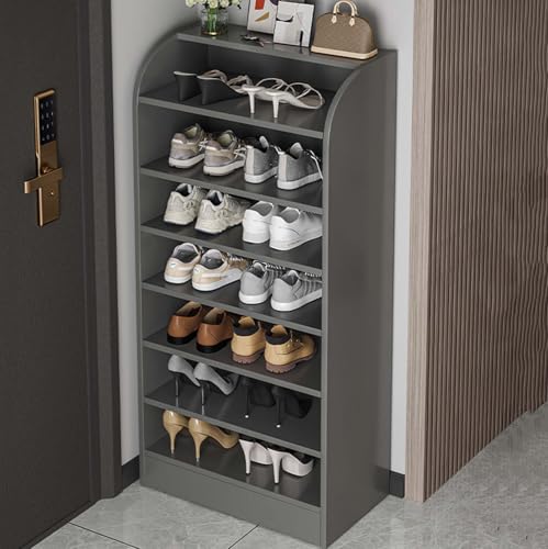 Banc à chaussures entrée en bambou empilable et modulable avec rangement vertical ajustable