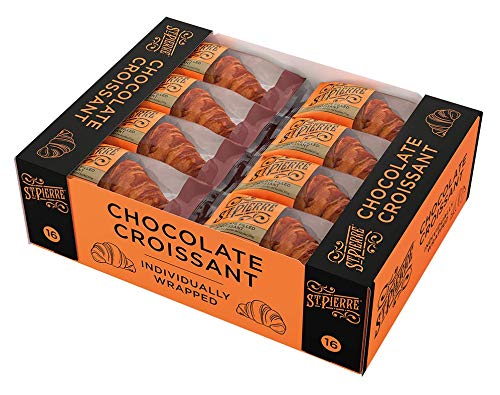 St. Pierre Chocolate Croissant 16 Pcs. Tray Individually Wrapped