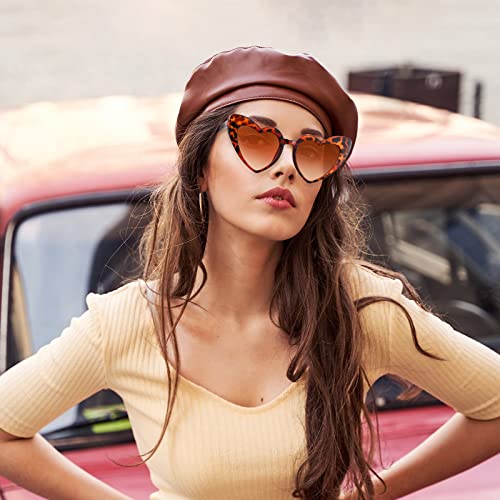 16 Pairs Heart Shaped Sunglasses Vintage Heart Sunglasses Glasses Cat Eye Clout Glasses Retro Eyeglasses for Valentines Party Supplies Photo Props Holiday Wedding Birthday4