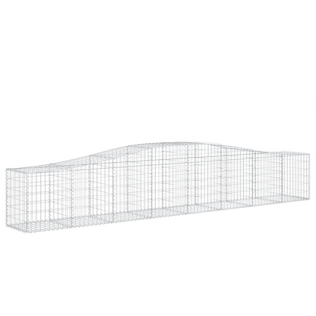 Panier à gabion voûté résistant corrosion cage fer 400x50 cm barrière jardin