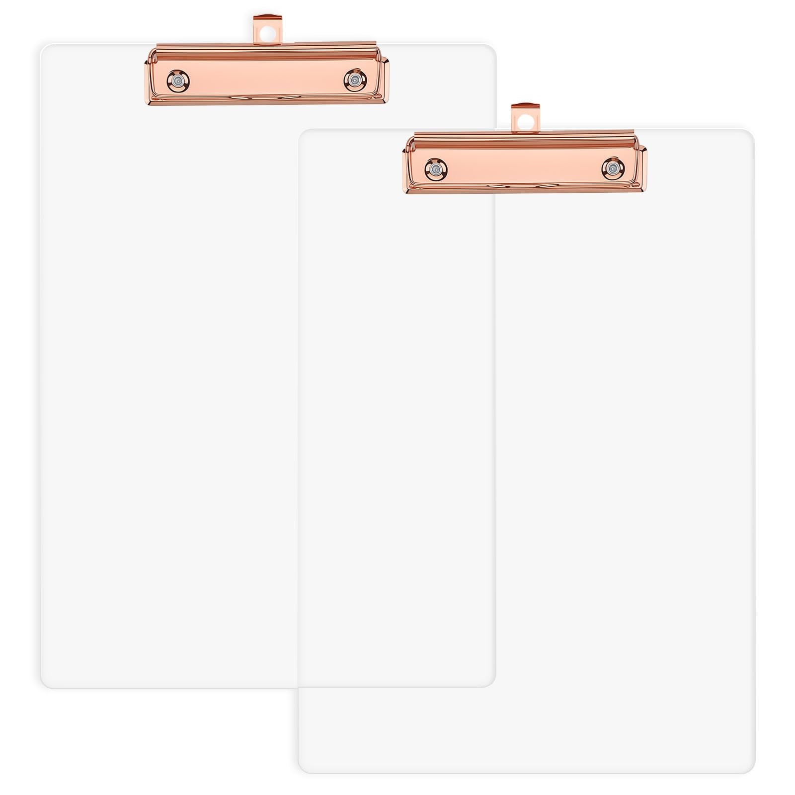 Thick 8.8x12.5in Clip Boards Acrylic Fit A4 8.5x11 Letter Size, 3mm Thick 2 Pack Waterproof Clear Clipboards with Hanging Hook, Smooth Writing Clipboard for Hospital School Seminars Office Use