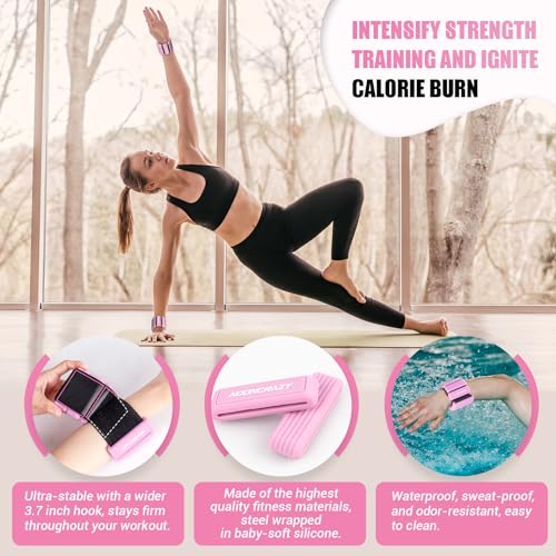 Women's Pilates Arm & Leg Weights Set - Adjustable for Walking, Yoga, Dance, Barre, Gym