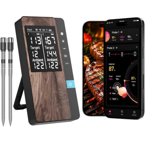 Image of Bluetooth Meat Thermometer Wireless with Dual Meat Probes