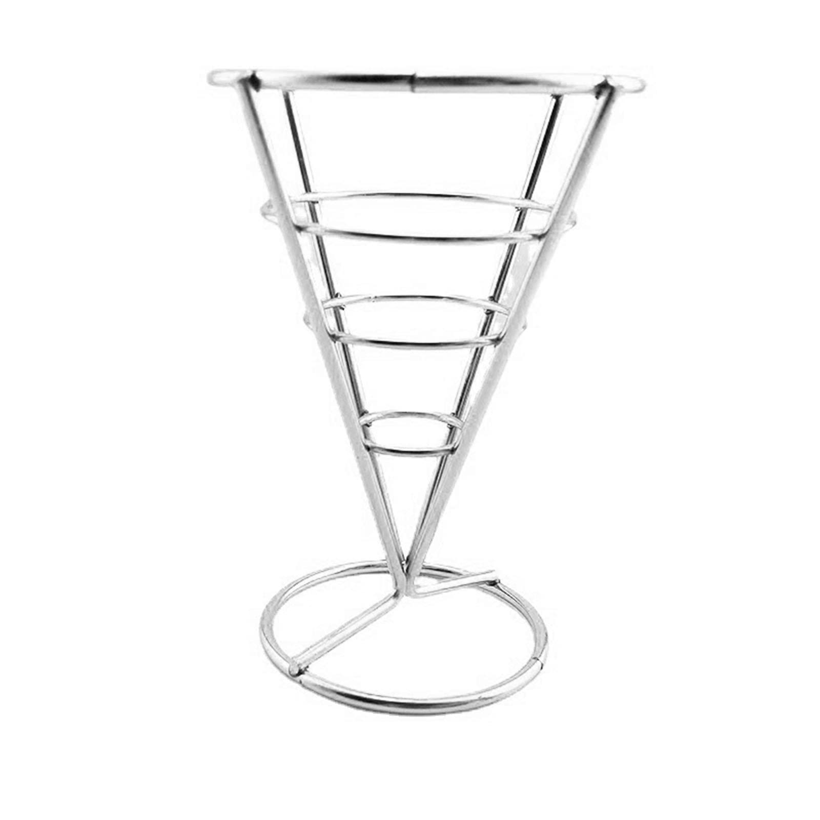 Hsyzygian French Fries Stand Cone Snacks Display Baskets Chicken Display Rack Wire Stands for Kitchen Restaurant Party French Cone Basket Fry Holder