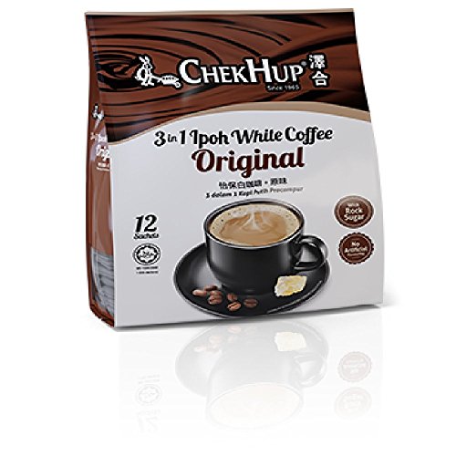 Chek Hup 3 in 1 Ipoh White Coffee Instant Coffee (3 in 1 Ipoh White Coffee Original, 12 Pack) image 2