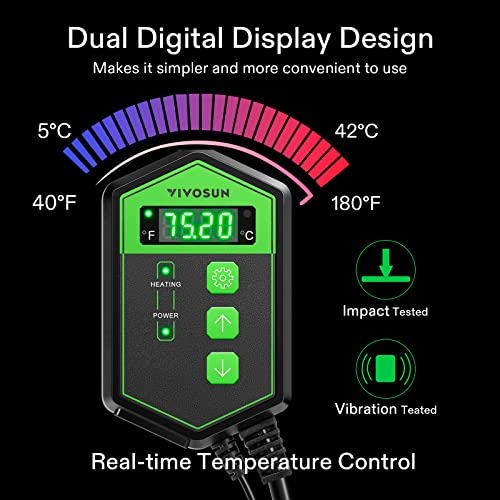 Vivosun 3" X 20" Seedling Heat Mat And Digital Thermostat Combo Set, Ul & Met-Certified Heating Pad For Hydroponic, Kombucha Tea, Brewing, Fermentation & Plant Germination #TOP5