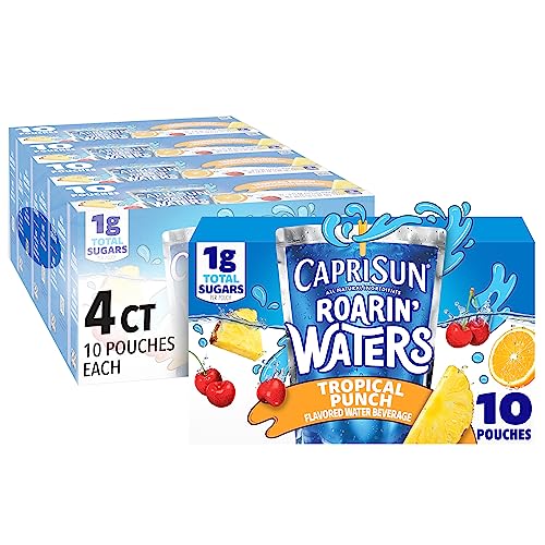 Capri Sun Roarin' Waters, 40 ct Tropical Punch, 4 Boxes of 10 Pouches