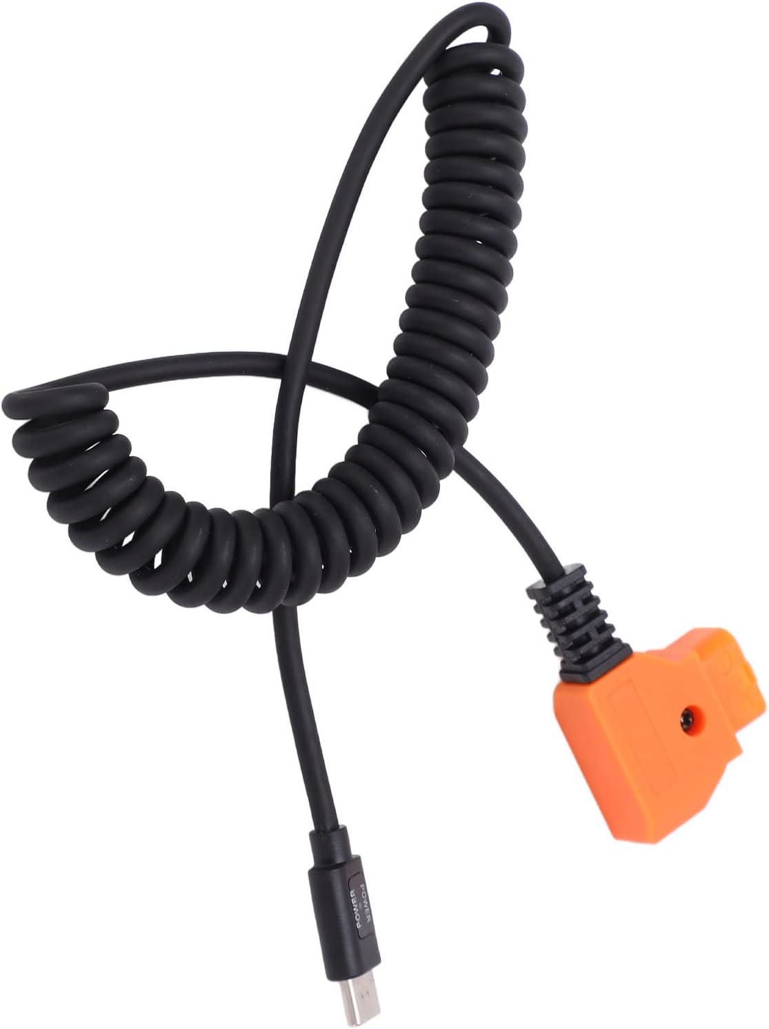 USB C to D Tap Power Cable, Flexible Coiled Cord for V Mount Battery, Lightweight Compact, Made of Premium Materials, with Fine Workmanship, Designed for V Mount Battery Spring