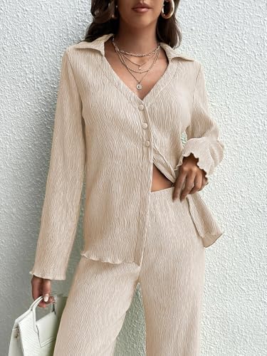 Image of GRECIILOOKS Co ord Set Women Stylish | Dress for Woman | Women's Summer Cord Set | Trendy Poly Cotton Pajama Set | Full Sleeve Beach & Resort Outfits